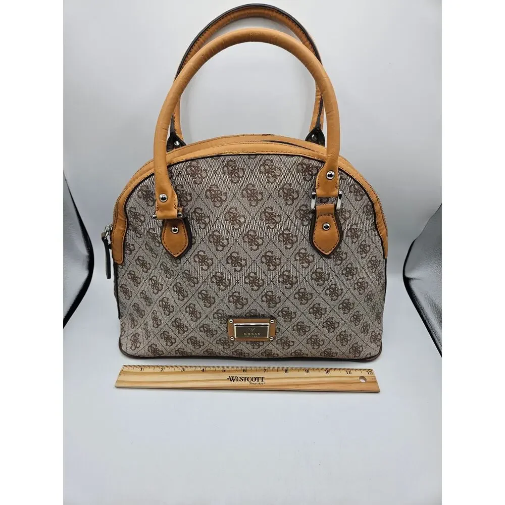Guess by Marciano Women's Satchel‎ Purse Handbag Tan Brown EUC